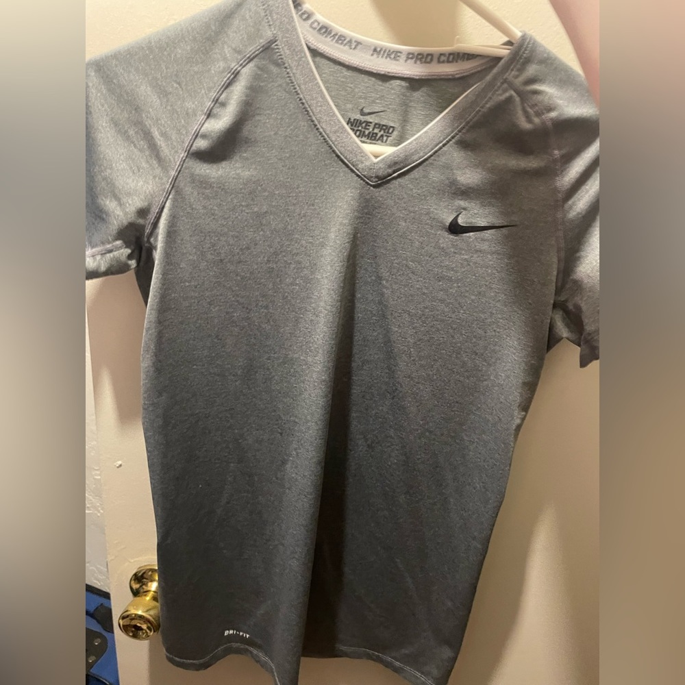 Gray tight fitted Tee